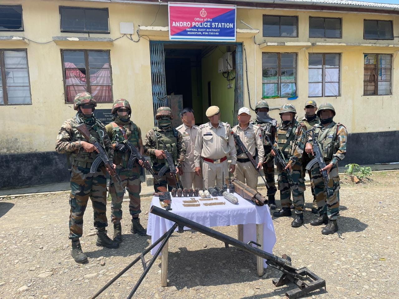 Manipur Forces Seize Cache Of Arms And Explosives In Imphal East