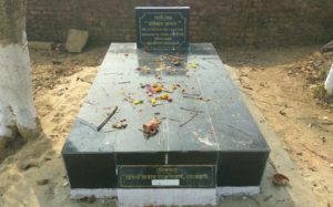 The tomb, which is believed to be that of Maniram Dewan at the cemetery inside the Cinnamara Tea Estate in Jorhat. 