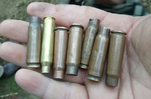 Cartridges found from the spot.