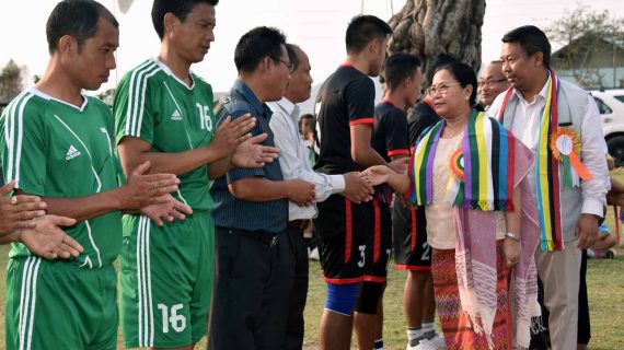 Minister social welfare Nemcha Kipgen at Opening Ceremony of sepak takraw championship in Manipur on thursday (1) Manipur Social Welfare Minister Nemcha Kipgen at the opening ceremony of Sepak Takraw Championship in Imphal East.