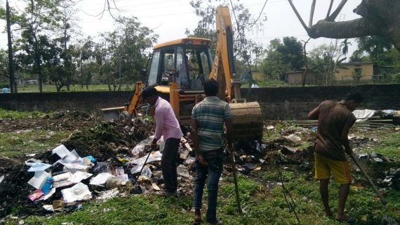 Namrup story 1 Daily market area of BVFCL being cleaned.