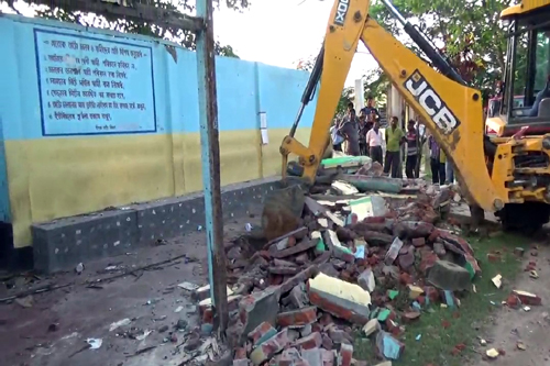 demolition drive in tripura