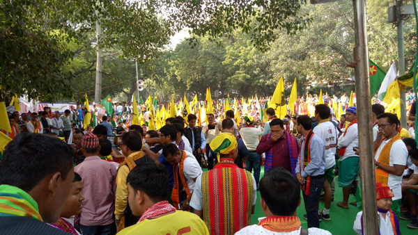 ABSU stages dharna at Jantar Mantar in Delhi demanding separate Bodoland