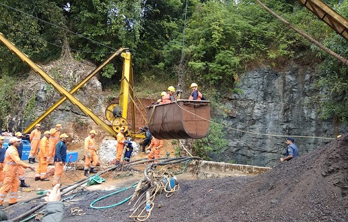 Coal mine site in Meghalaya