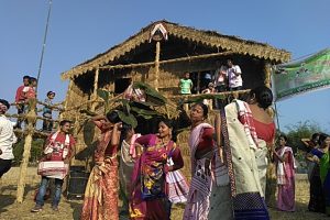 Bihu beats sways young and the old at Chaligram in Cachar district of Assam