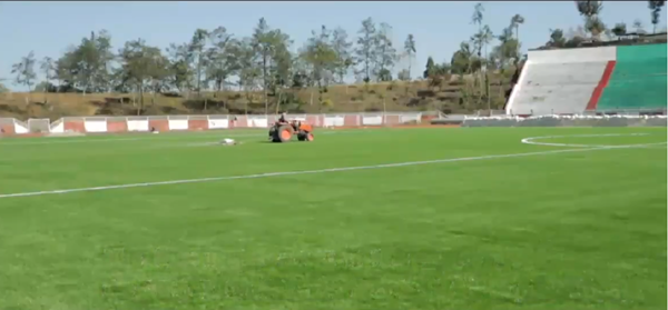 Astro-turf football ground in Kohima