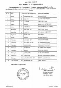 cong list