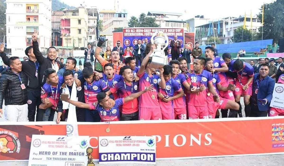 Ryntih Sports Club as champions in Sikkim