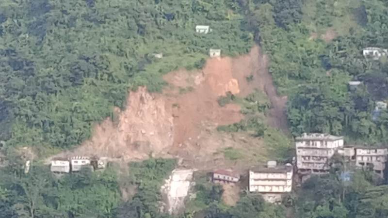 Massive Landslide Sweeps Away Buildings In Mizoram