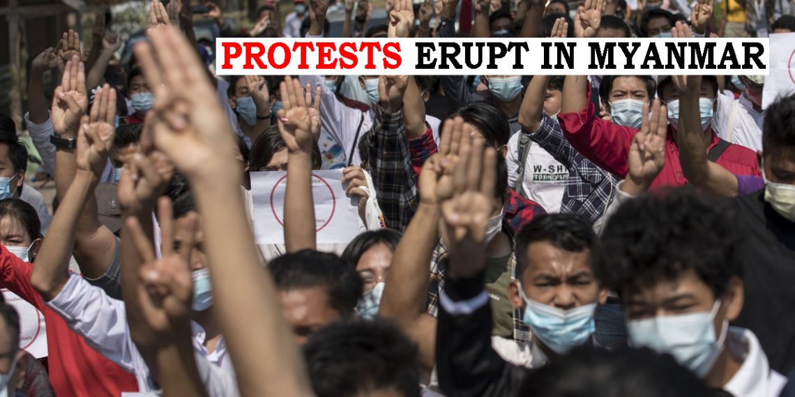 Myanmar Erupts In Protests Demonstrations Galore Across Country Against Military Coup