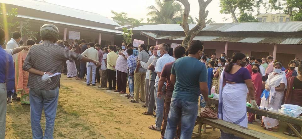 polling station at Bagharbari