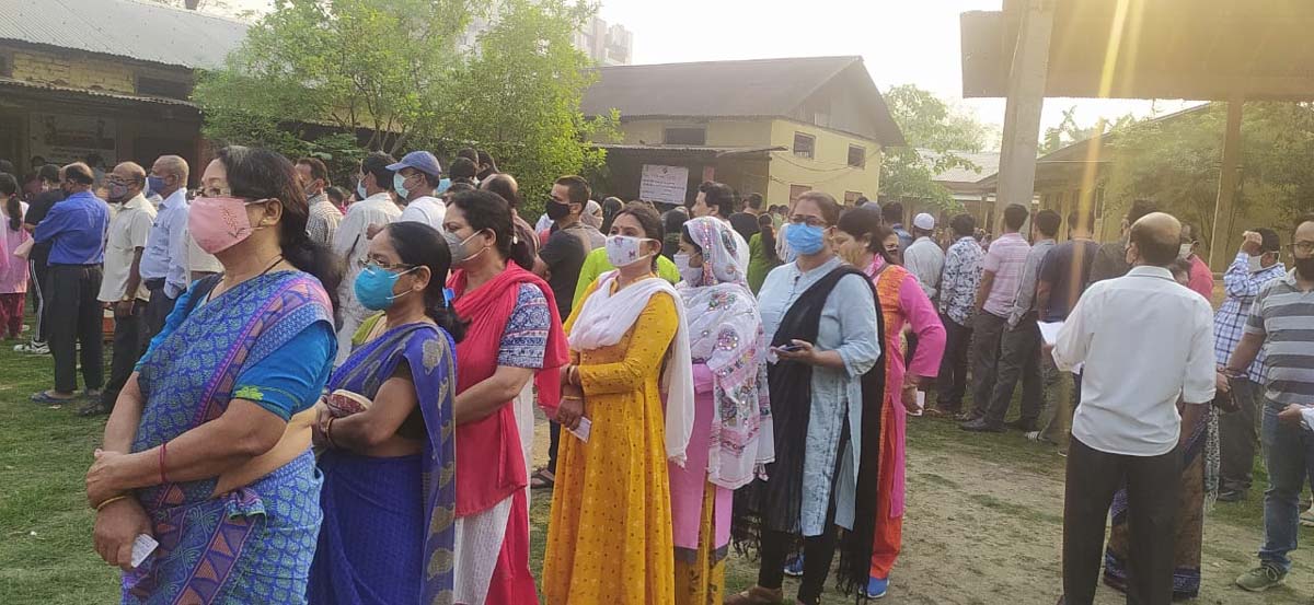 voting in Guwahati on April 6, 2021