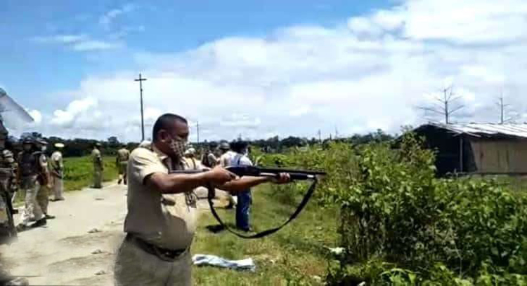 police firing at Baghjan