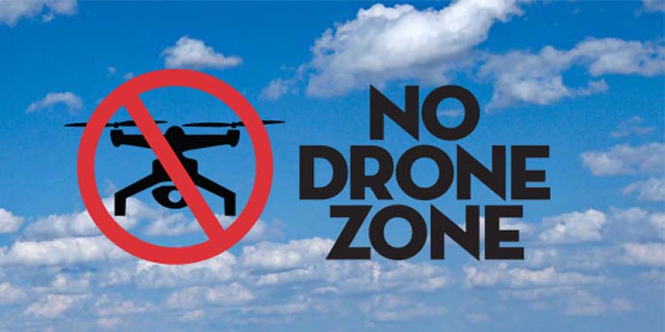 No drone flying zone