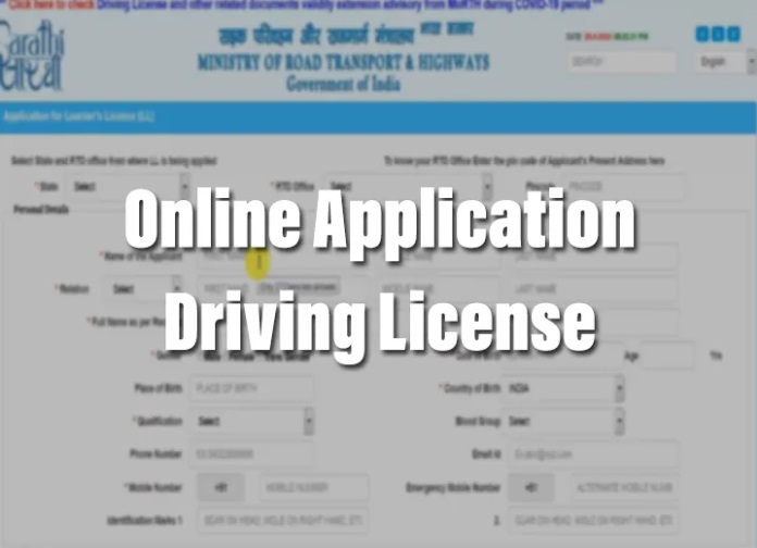 apply driving licence online assam