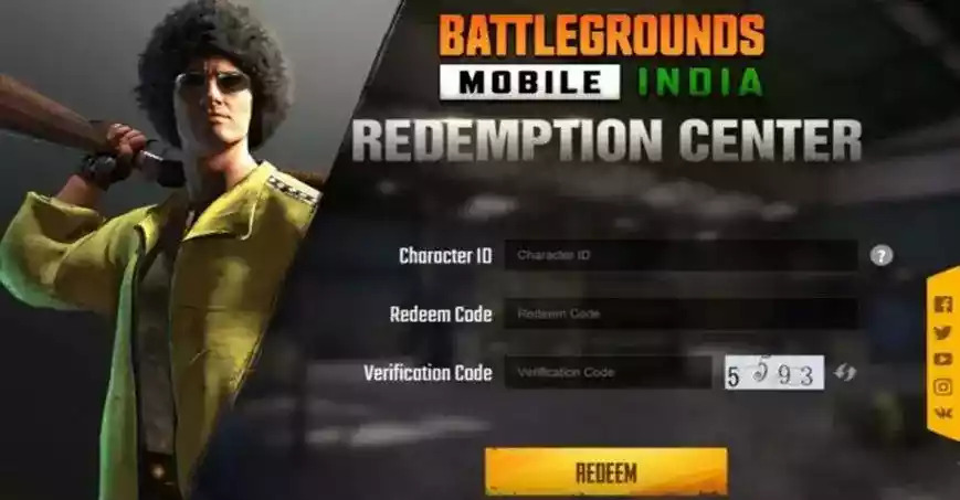 BGMI Redeem Codes