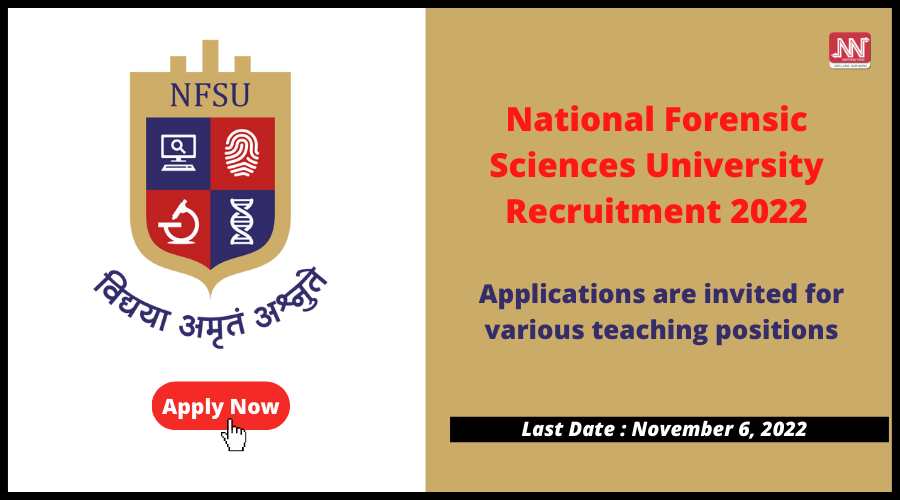 National Forensic Sciences University Recruitment 2022 : Apply Online ...