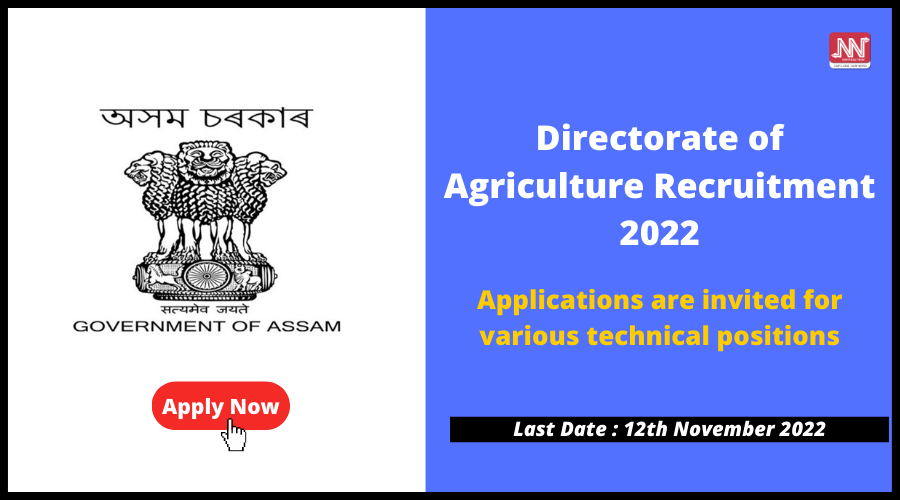 Apply for 35 vacancies in Directorate of Agriculture

 | Media Pyro