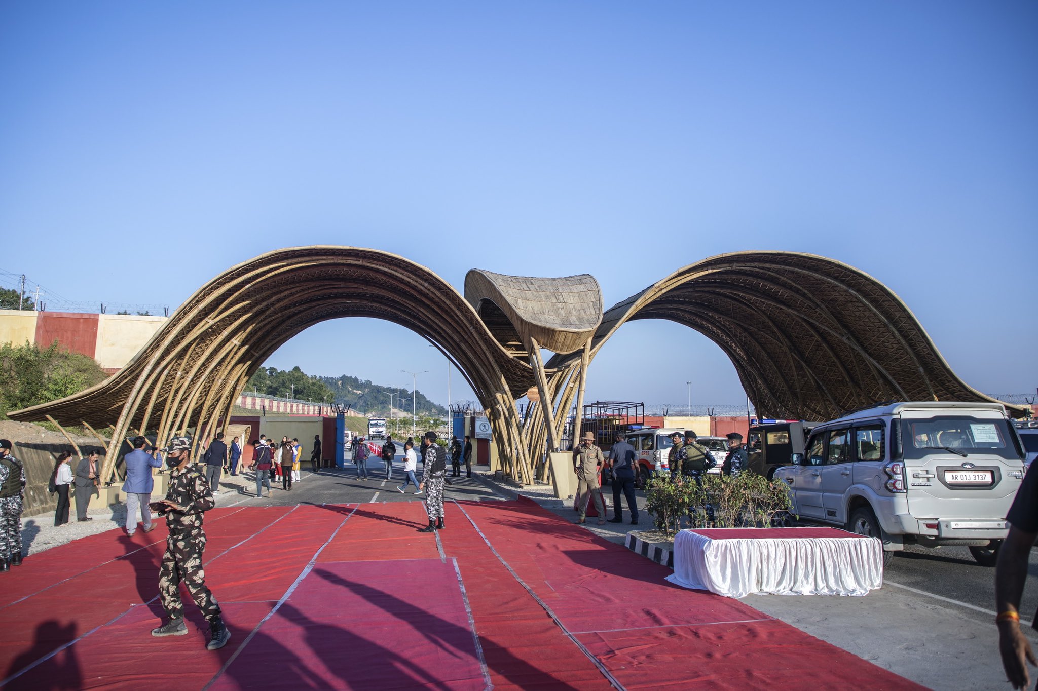 Arunachal Pradesh: The Great Hornbill Gate at Donyi Polo airport near 