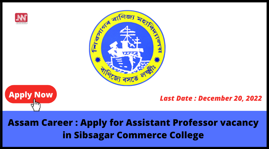 Assam Career : Apply For Assistant Professor Vacancy In Sibsagar ...