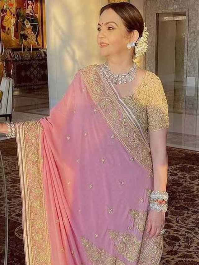 In A Grecian Teal Cape Co-Ord Or A Silk Saree For The Jio World Plaza  Inauguration, It's A Chic And Happy Birthday For Nita Ambani Indeed