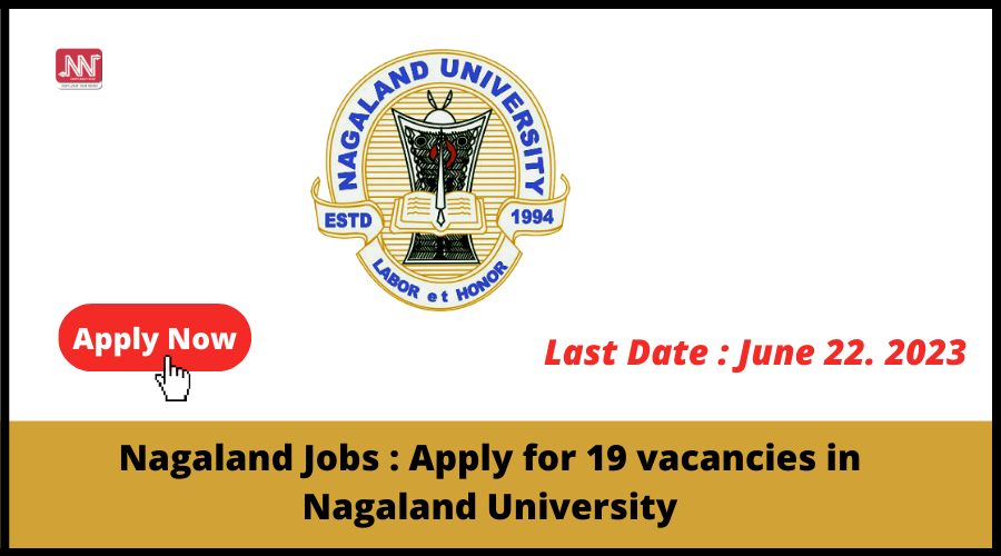 Nagaland Jobs : Apply for 19 vacancies in Nagaland University