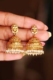 Peacock Matte Style Jhumka Earrings