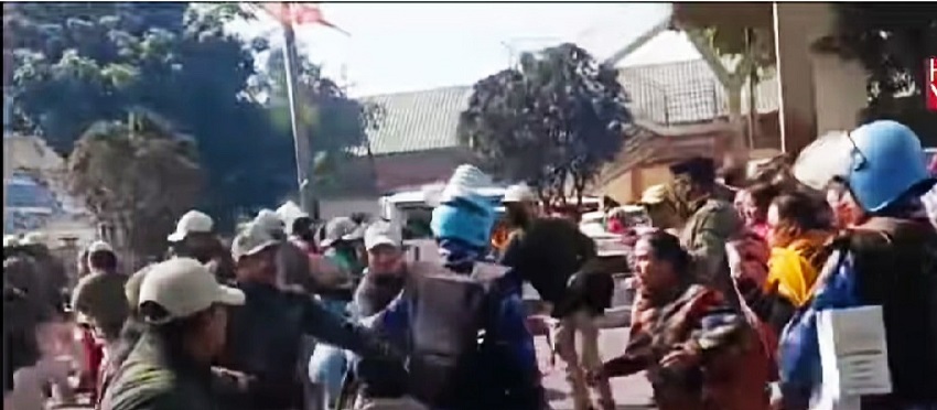 Manipur Unrest: Protesters Scuffle With Security Forces In Imphal