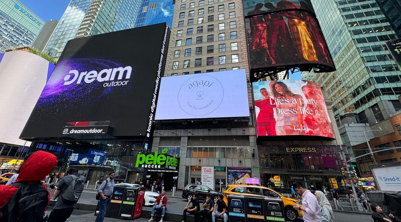 Agapi Sikkim features in Times Square billboard