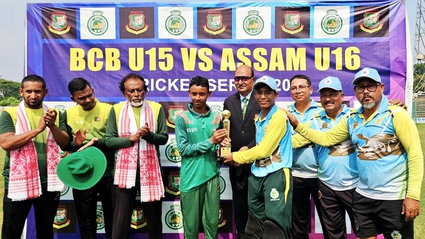 Assam U16 cricket team outclass Bangladesh U15 in series finale